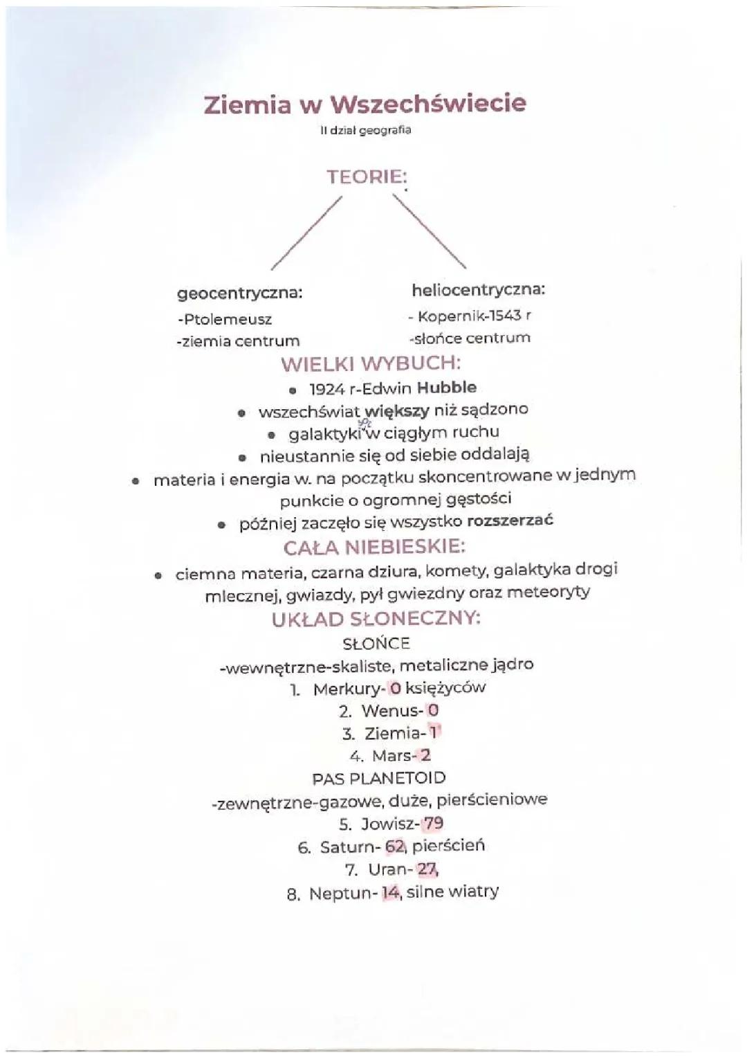 Ziemia w Kosmosie - Dział Rozszerzony dla Klasy 1 Liceum