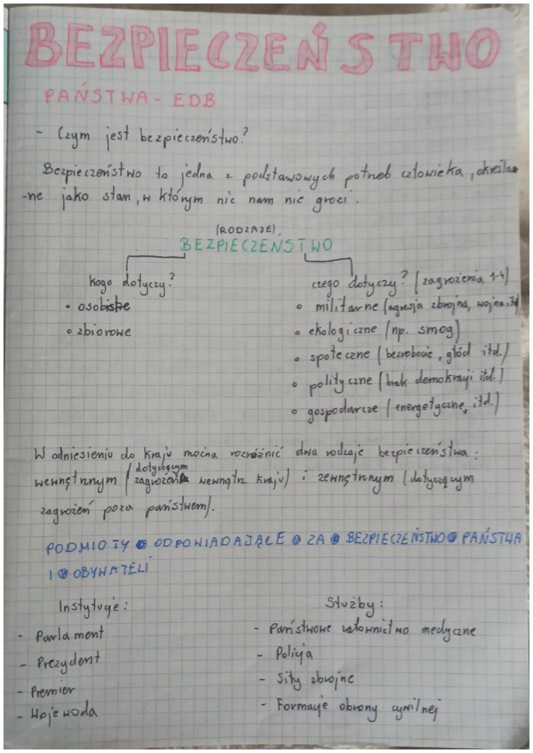 BEZPIECZEŃSTHO
-ne
PANSTWA- EDB
Czym jest bezpieczeństwo?
2
Bezpieczeństwo to jedna + podstawowych potrzeb człowieka, okresilas
jako stan, w
