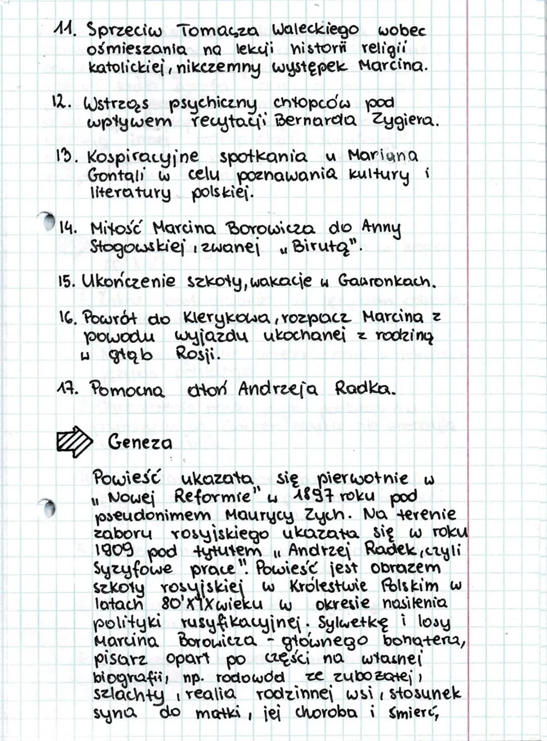 ↑
Syzyfowe
Czas i miejsce akcji
Akcja powieści rozgrywa się w latach
1871-1881. Czas fabularny sięga
natomiast 1863r., a więc powstania
styc