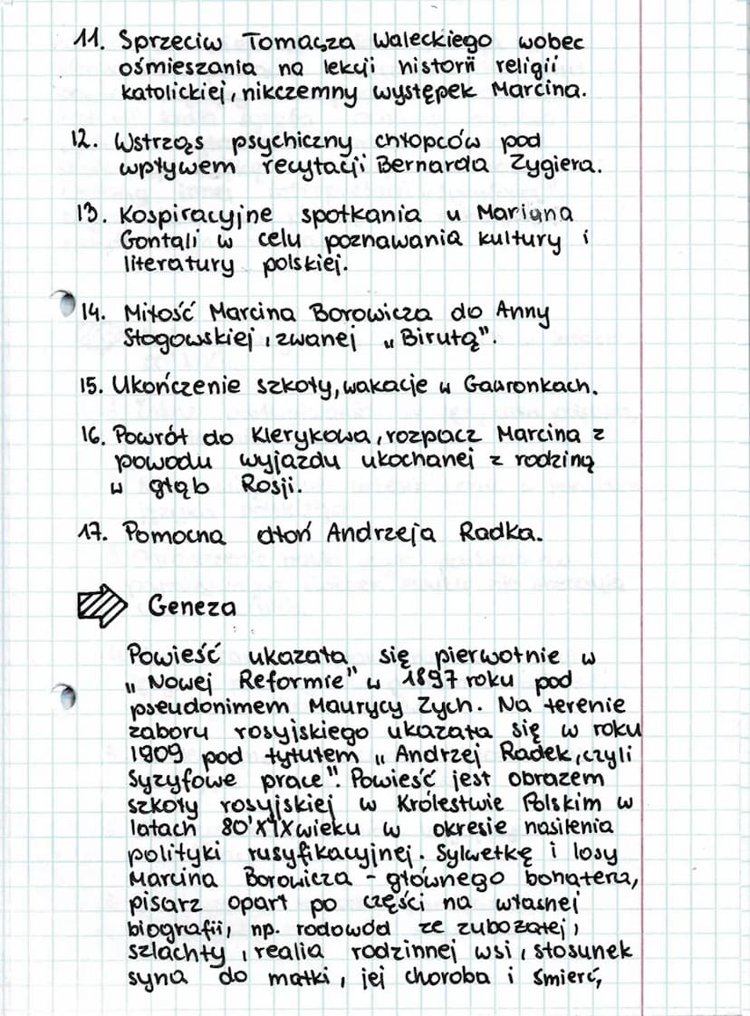 ↑
Syzyfowe
Czas i miejsce akcji
Akcja powieści rozgrywa się w latach
1871-1881. Czas fabularny sięga
natomiast 1863r., a więc powstania
styc