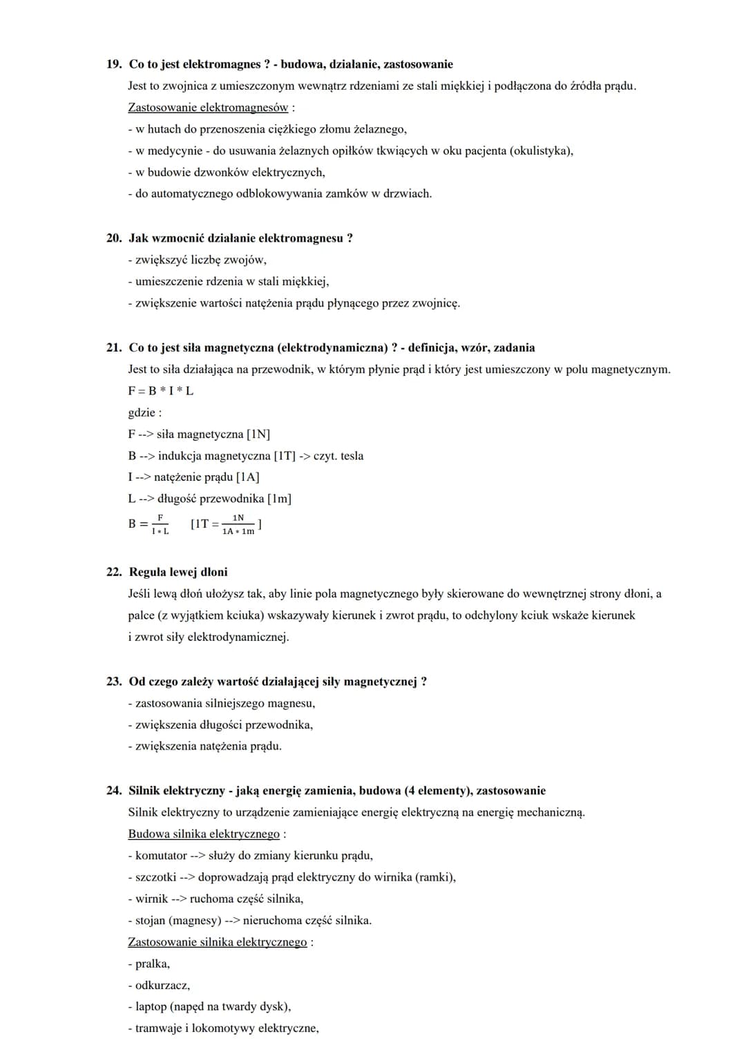 1. Co to jest magnes trwały?
Jest to ferromagnetyk po uporządkowaniu domen magnetycznych.
2. Na czym polega namagnesowanie ?
Jest to stan up