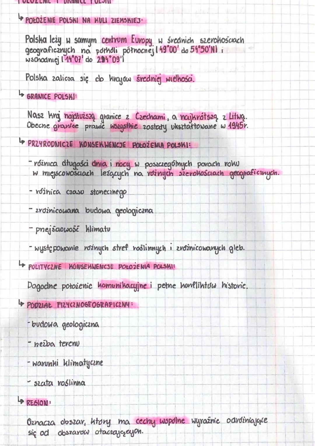 POŁOŻENIE POLSKI NA KULI ZIEMSKIEJ:
Polska leży w samym centrum Europy w średnich szerokościach
geograficznych na potholi północnej 1 49°00'