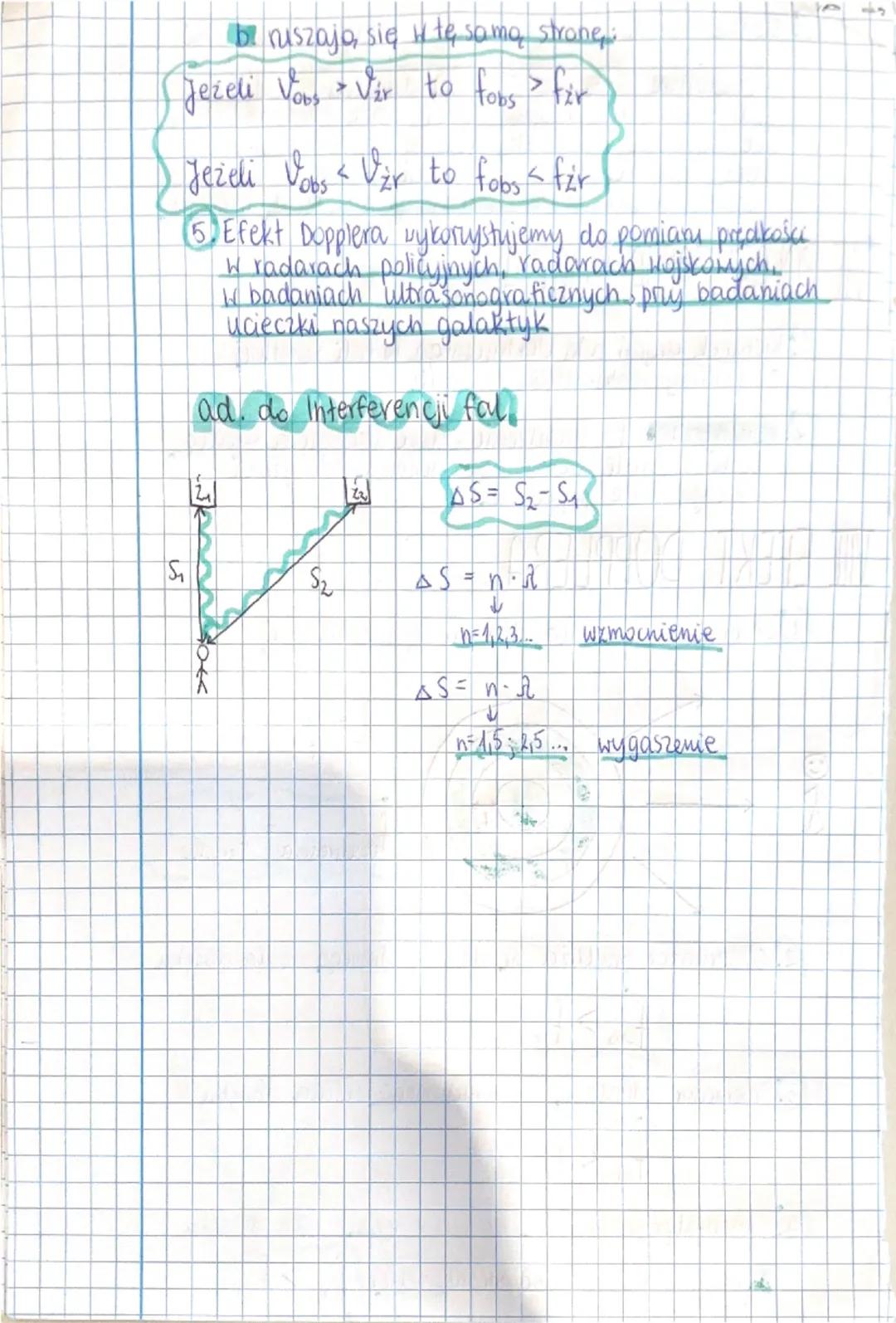 ZJAWISKA falowe
I POWIERZCHNIE FALOWE ODBICIE FALI

Promien
fali

↑
Grzbiet Dolina

1. Promień fali - Linia prostopadła do grzbietów i dolin