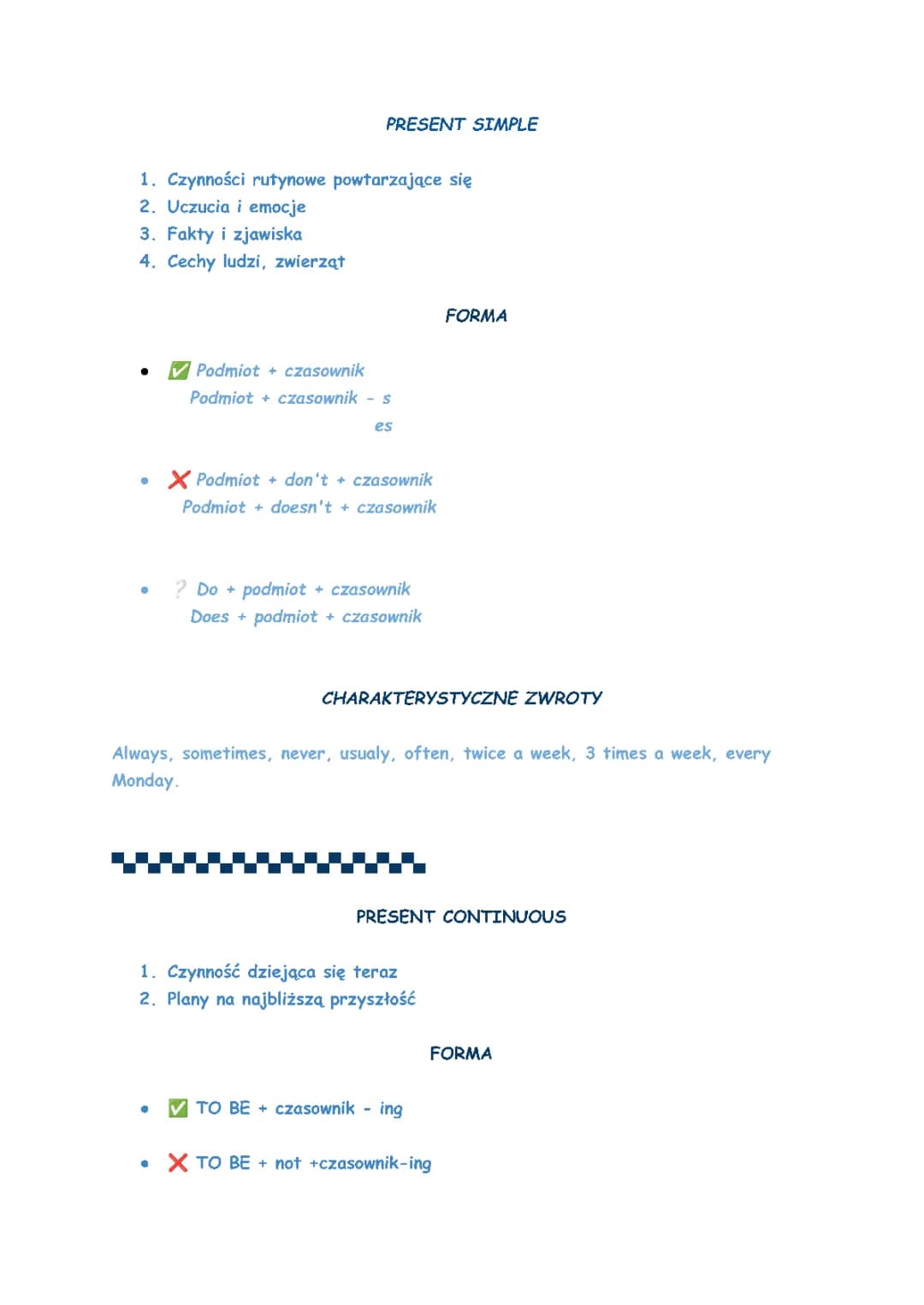 Gramatyka angielska dla dzieci: Present Simple, Continuous i przeszłość