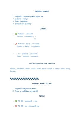 Know Past Simple, Past Continuous, Present Simple, Present Continuous thumbnail