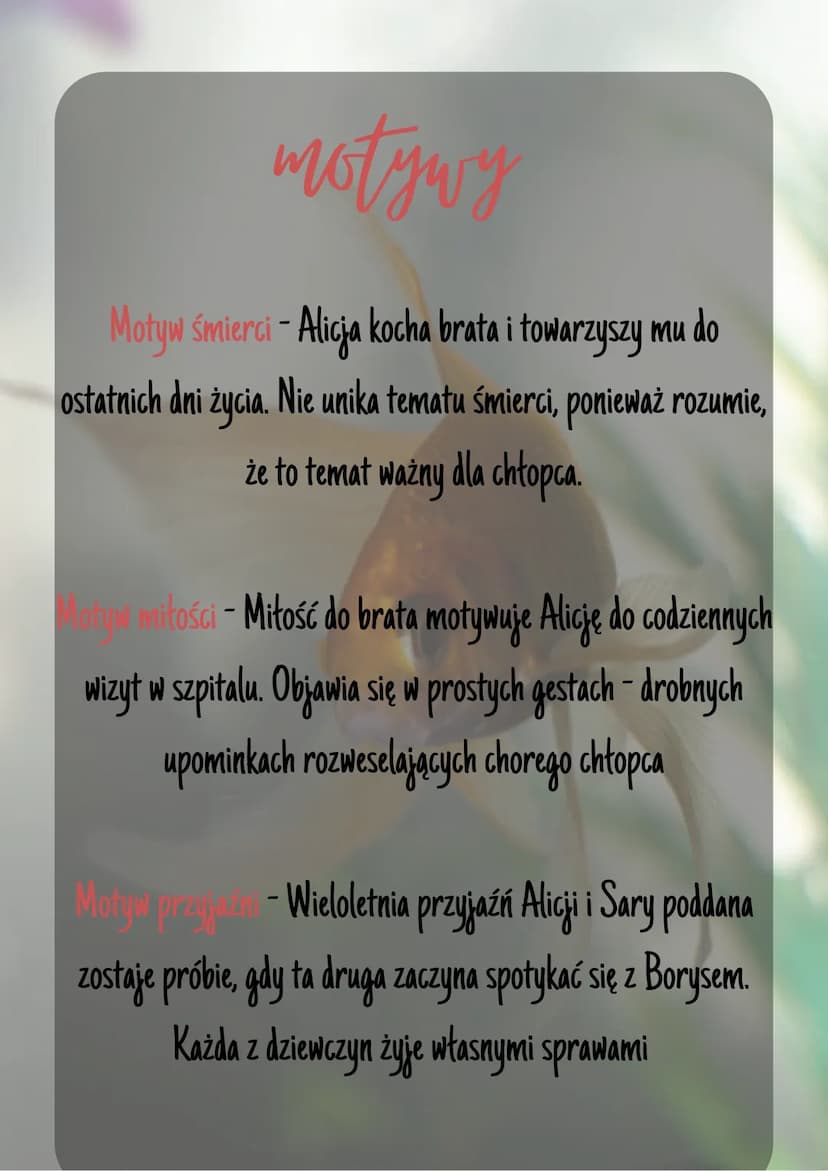 Pozłacana vybka
rodzaj: epika
gatunek: powieść
CZAS · akcji: współcześnie, zaczyna się w sierpniu
miejsce akcji: Kruszyn oraz bliżej nieznan