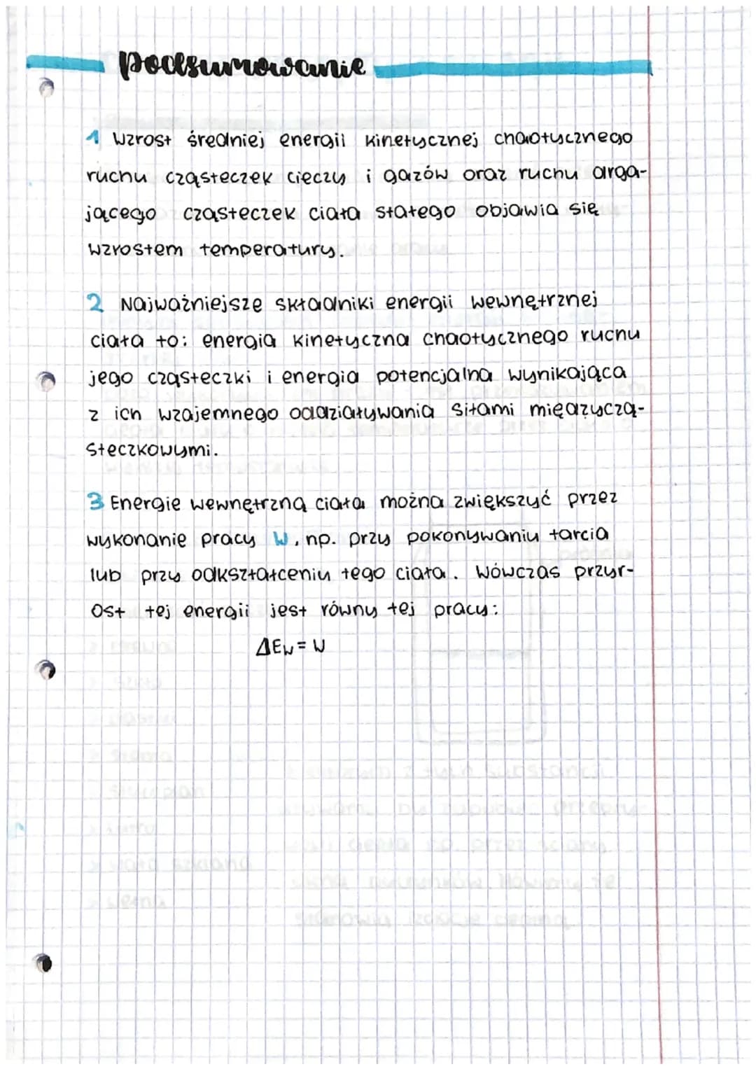 fizyka
przemiany energi w
zjawiskach cieplnyh
Energia wewnętrzna i jej
zmiana przez wylzoncunie
Czym jest energia wewnętrzna ?,
W termodynam