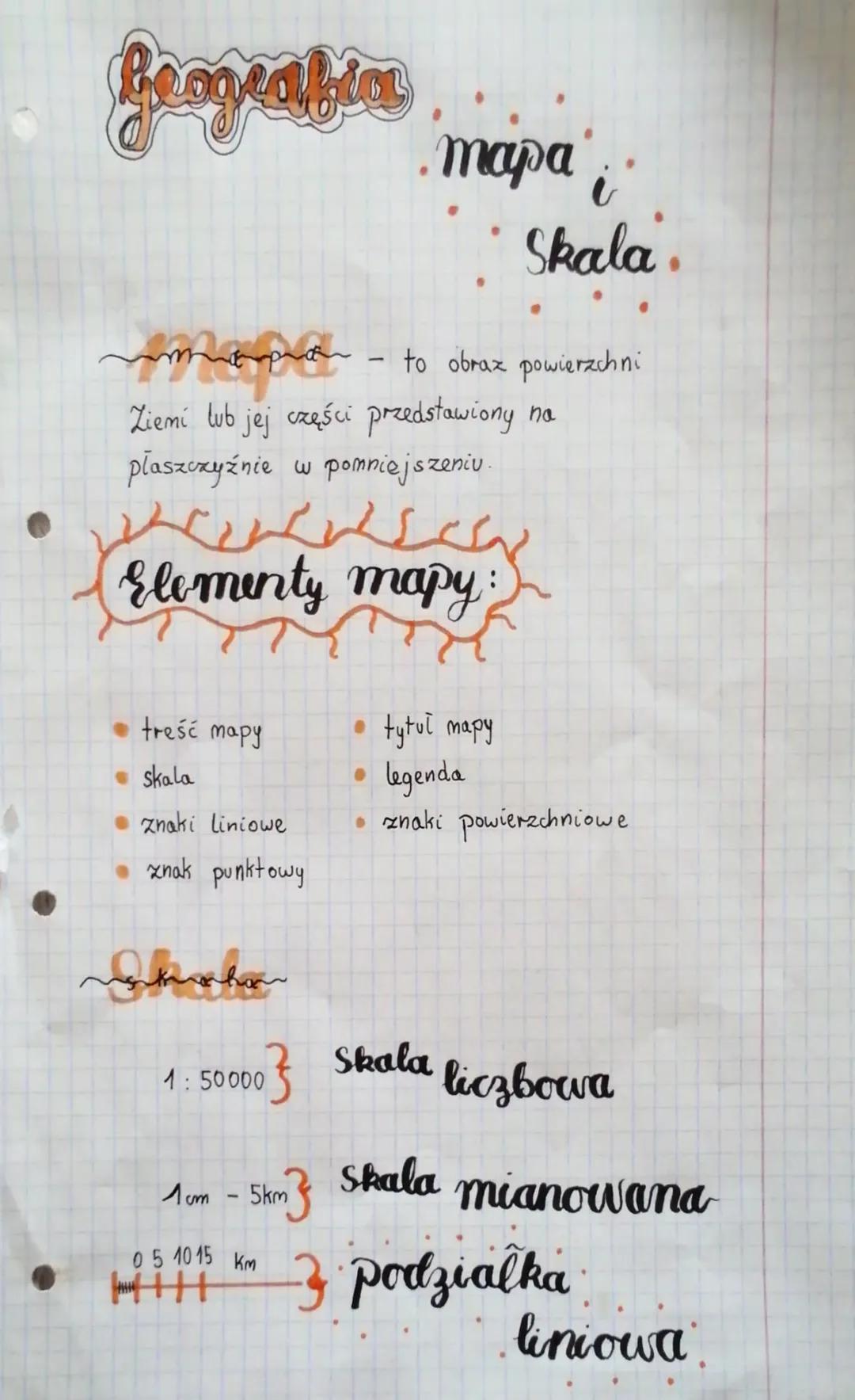 Re
Beogrables mapa
Ziemi lub jej części przedstawiony no
plaszczyźnie w pomniejszeniu.
ا علم ہونے
Elementy mapy
treść mapy
skala
znaki linio