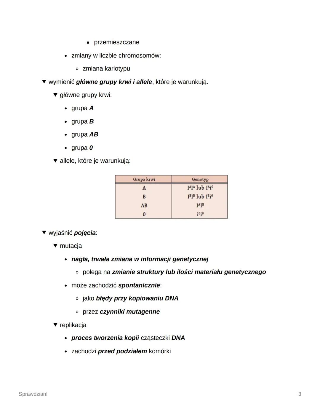 Sprawdzian!
Date @December 16, 2022
Nauka Jeszcze się uczę
Tags
Sprawdzian!
Sprawdzian biologia
Zagadnienia:
• ocenić poprawność zdań opisuj