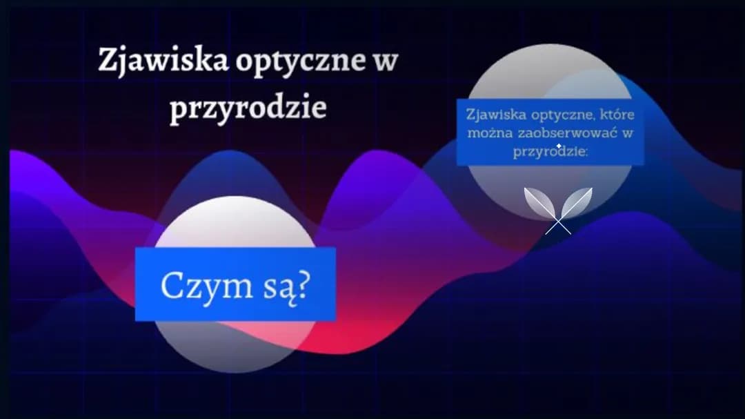 Zjawiska optyczne w przyrodzie 