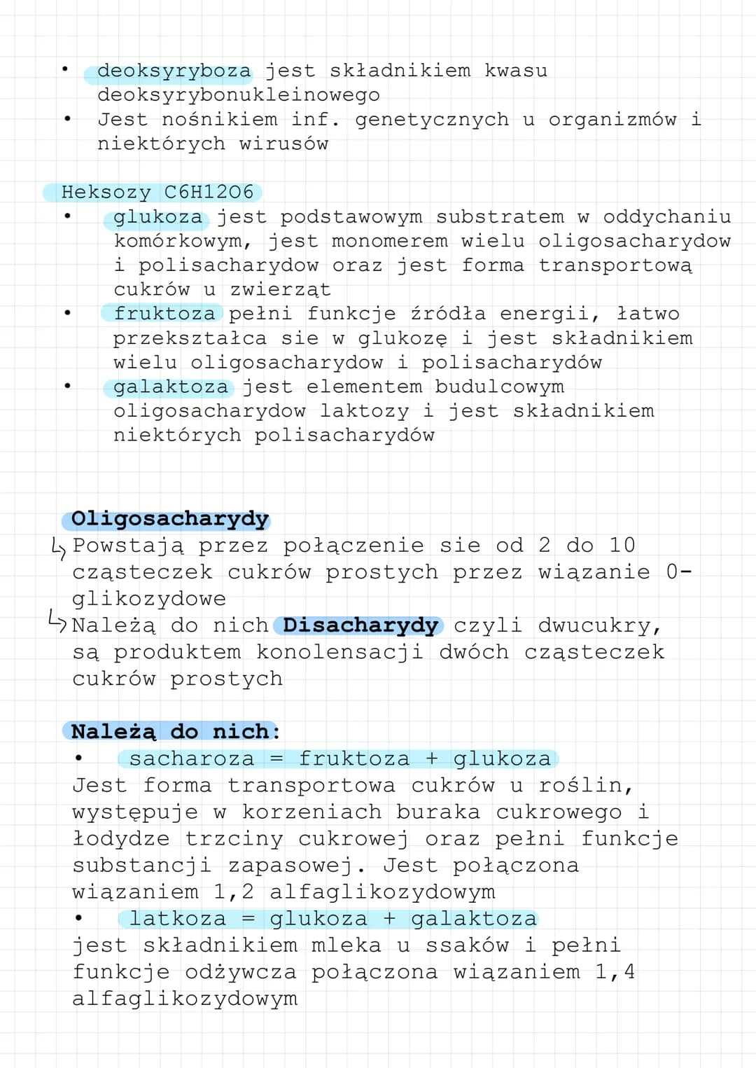 Budowa i funkcje sacharydów
Sachardy to węglowodany, cukry, związki zbudowane
z C, H, O grup funkcyjnych:
Hydroksylowa
-OH
↳ Karbonylowa: al