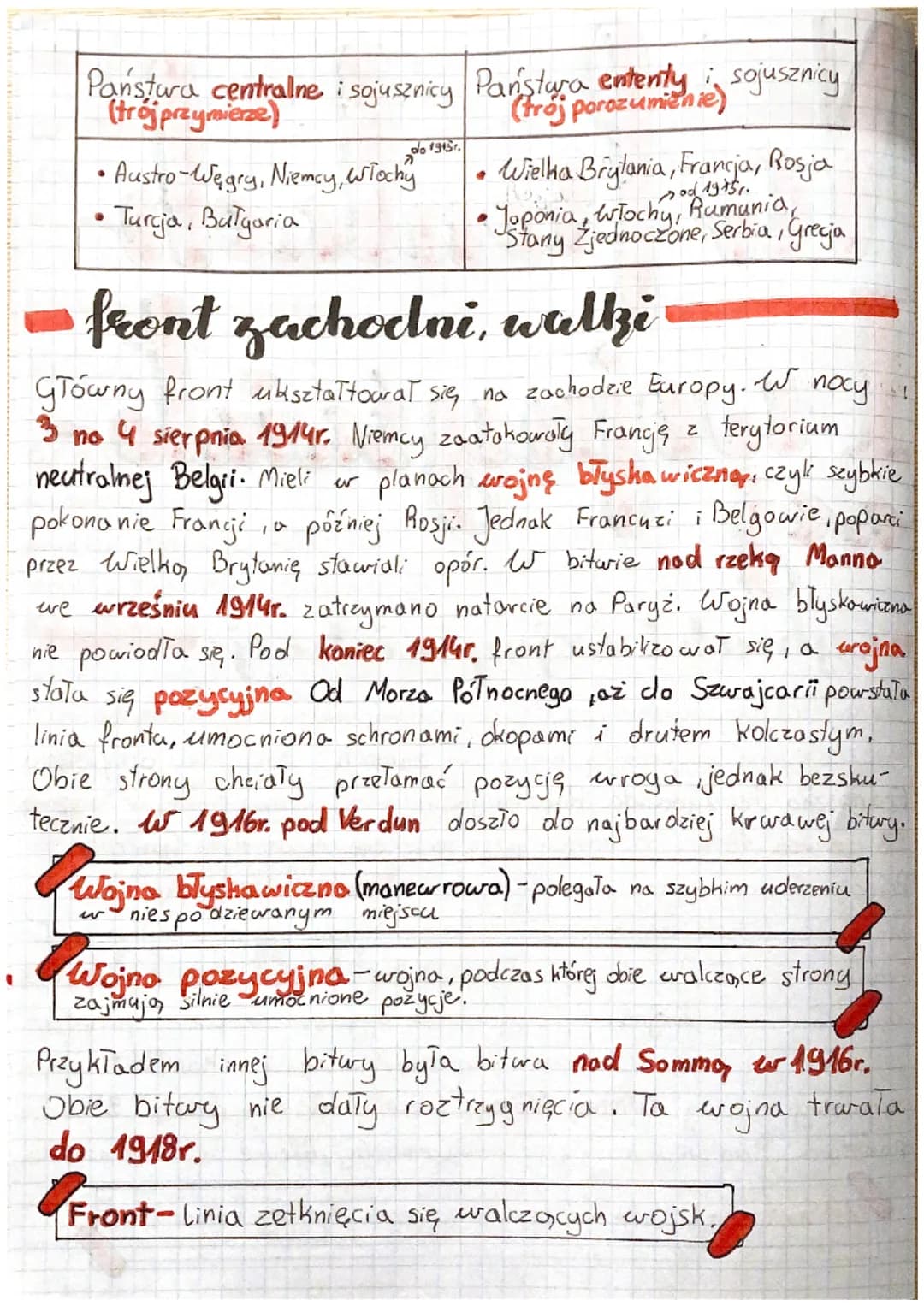 No frondack
wojny świat
□ wybuch I wojny światowej
Między trój porozumieniem, a trójprzymierzem narastała wrogość.
Bez pośrednio przyczyną w
