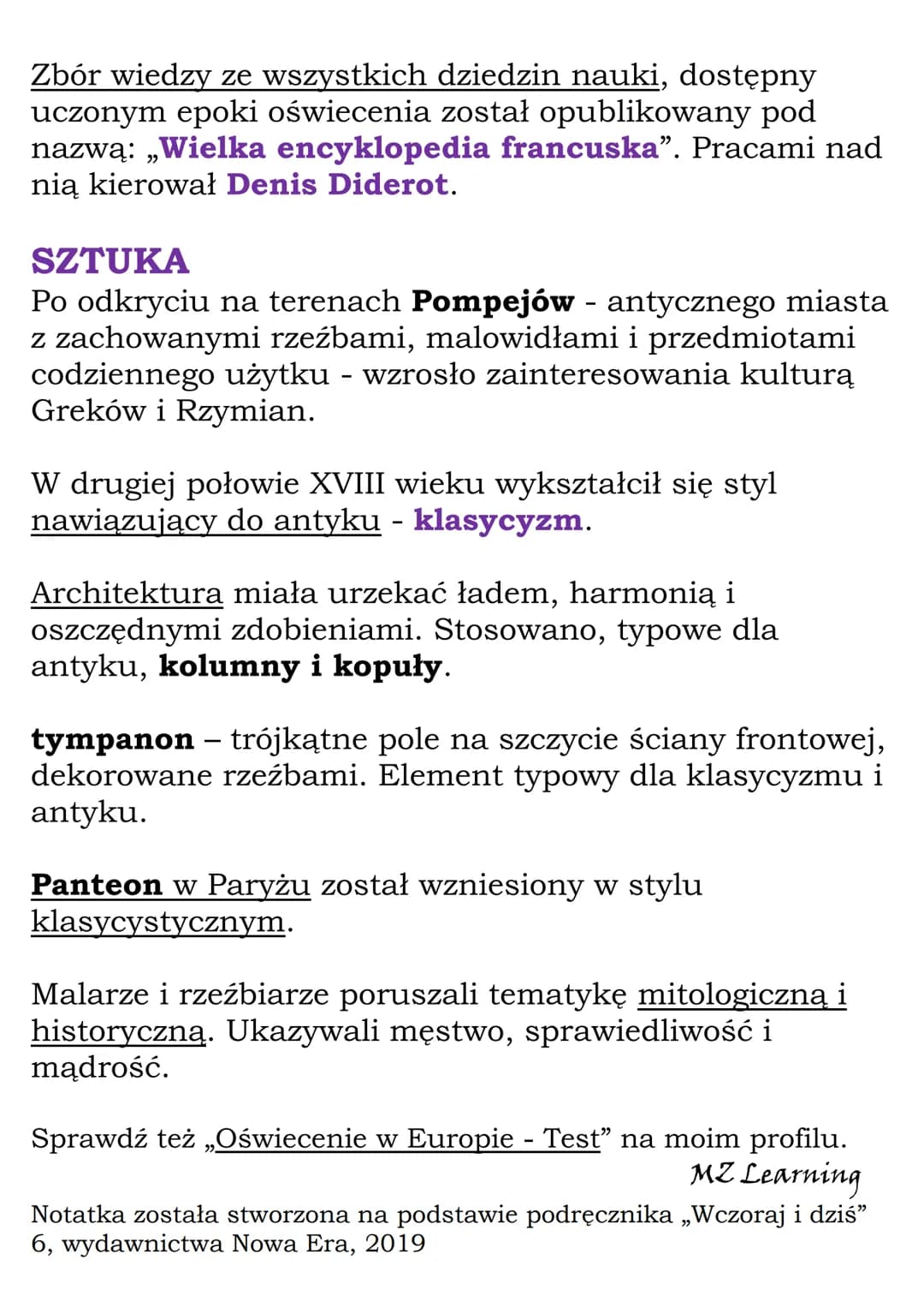 Oświecenie w Europie
Epoka oświecenia - wiek XVIII (wiek rozumu/
światła):
- każdy ma prawo do niezależnego myślenia i
wyrażania myśli,
w po