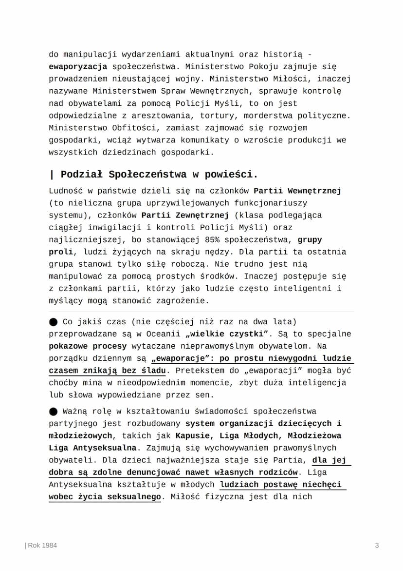 ROK 1904
Tags
| Rok 1984
Date
Lek. obowiązkowa
@December 12, 2022
Progress 100
| 1. Geneza Utworu.
Rzecz dzieje się w fikcyjnym państwie Oce