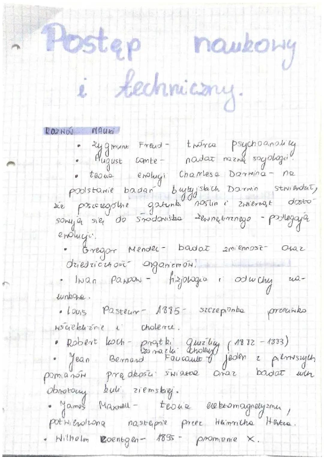 Rozwój nauki i techniki w XIX i XX wieku