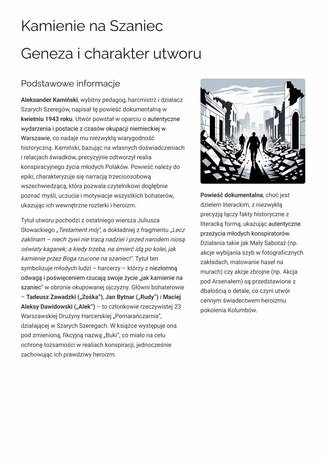 Kamienie na Szaniec
Geneza i charakter utworu
Podstawowe informacje
Aleksander Kamiński, wybitny pedagog, harcmistrz i działacz
Szarych Szer