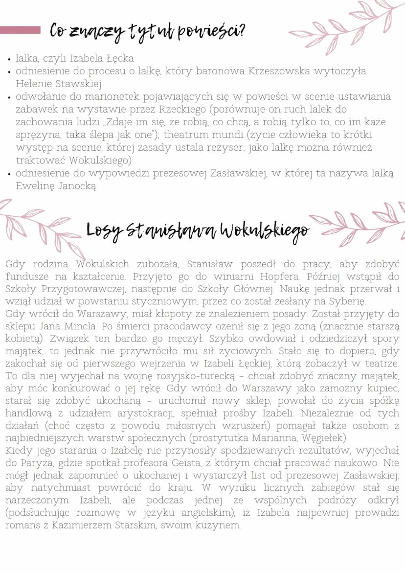 AT LALKA
Boleslaw Prus
Bolesław Prus, właściwie Aleksander Głowacki herbu Prus
polski pisarz, prozaik, nowelista i publicysta okresu
pozytyw