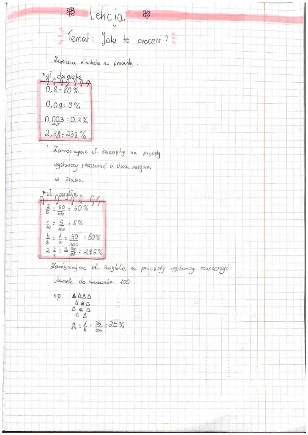 Matematyka procenty 