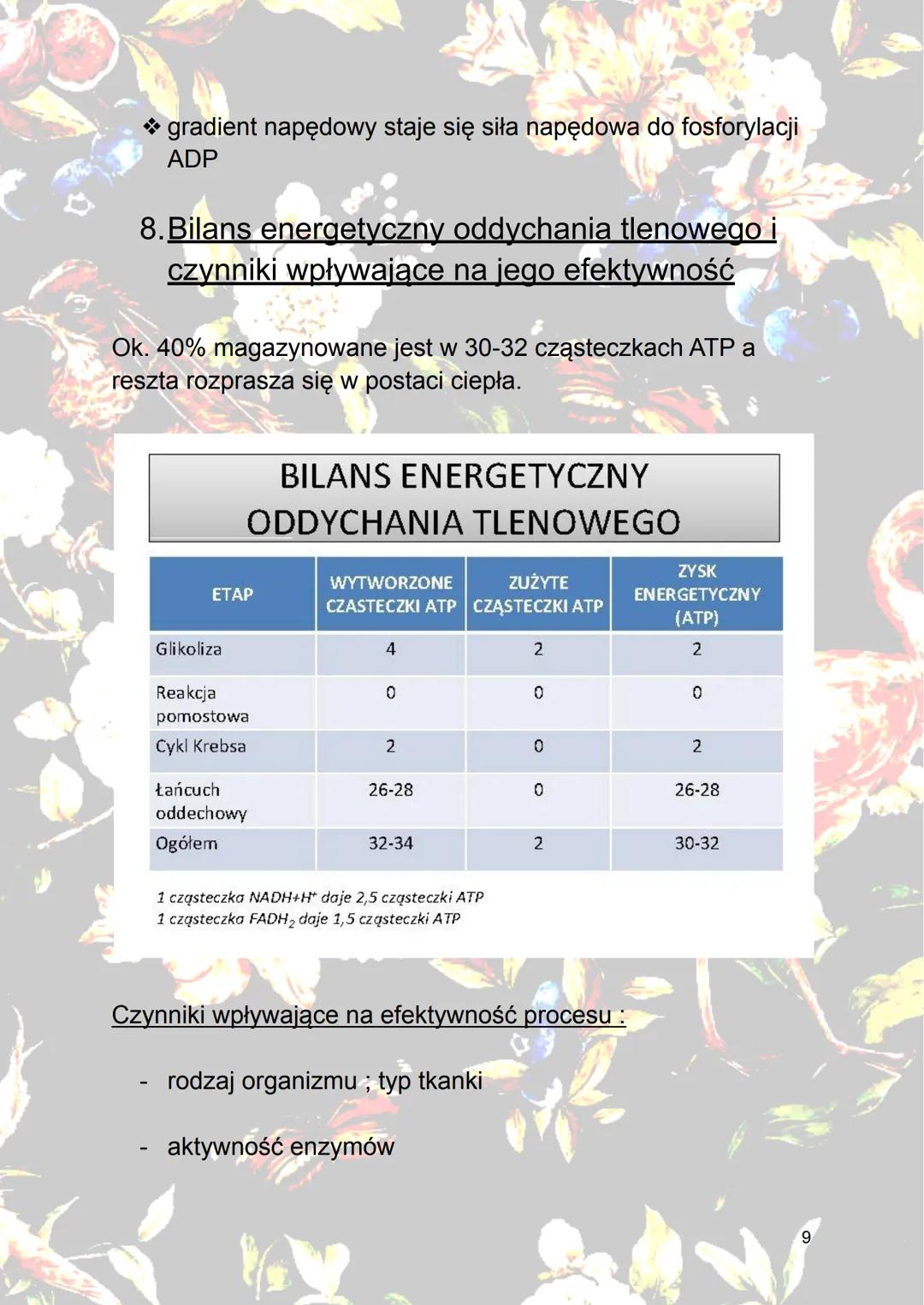 Oddychanie komórkowe.
Oddychanie tlenowe.
1.Oddychanie komórkowe - podstawowy proces
dostarczający komórkom energii. Przez
rozkład i utlenia