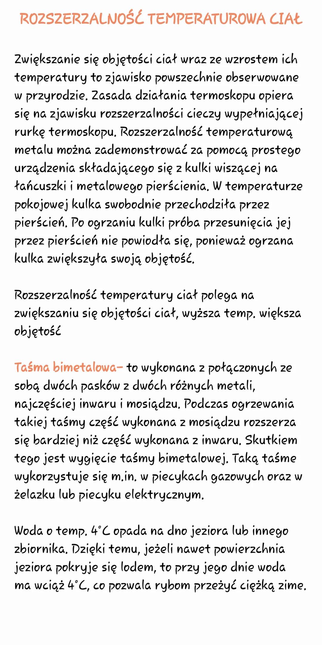 ROZSZERZALNOŚĆ TEMPERATUROWA CIAŁ
Zwiększanie się objętości ciał wraz ze wzrostem ich
temperatury to zjawisko powszechnie obserwowane
w przy