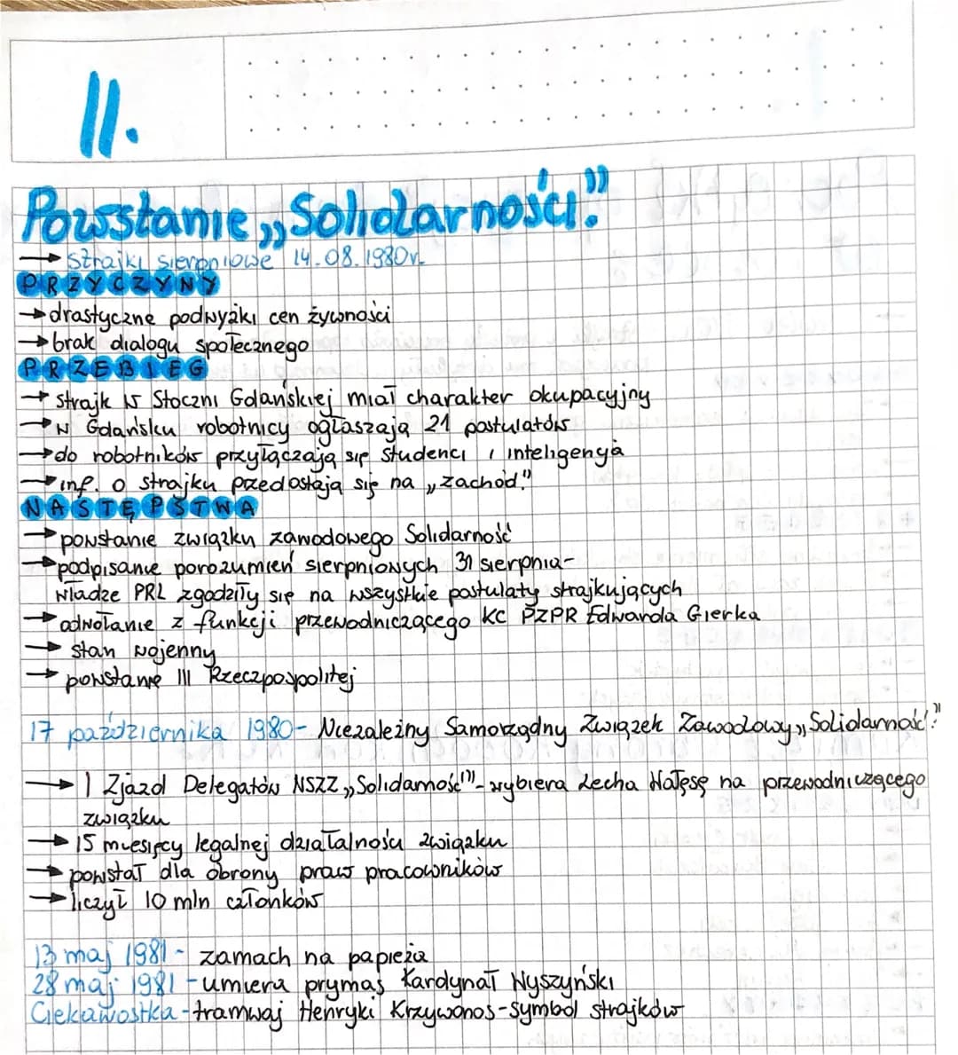 11.
Powstanie, Soliolarności..
Strajki sieron lowe 14.08.1980 v
PRZYCZYNY
→ drastyczne podwyżki cen żywności
brak dialogu spolecznego
PRZEBI