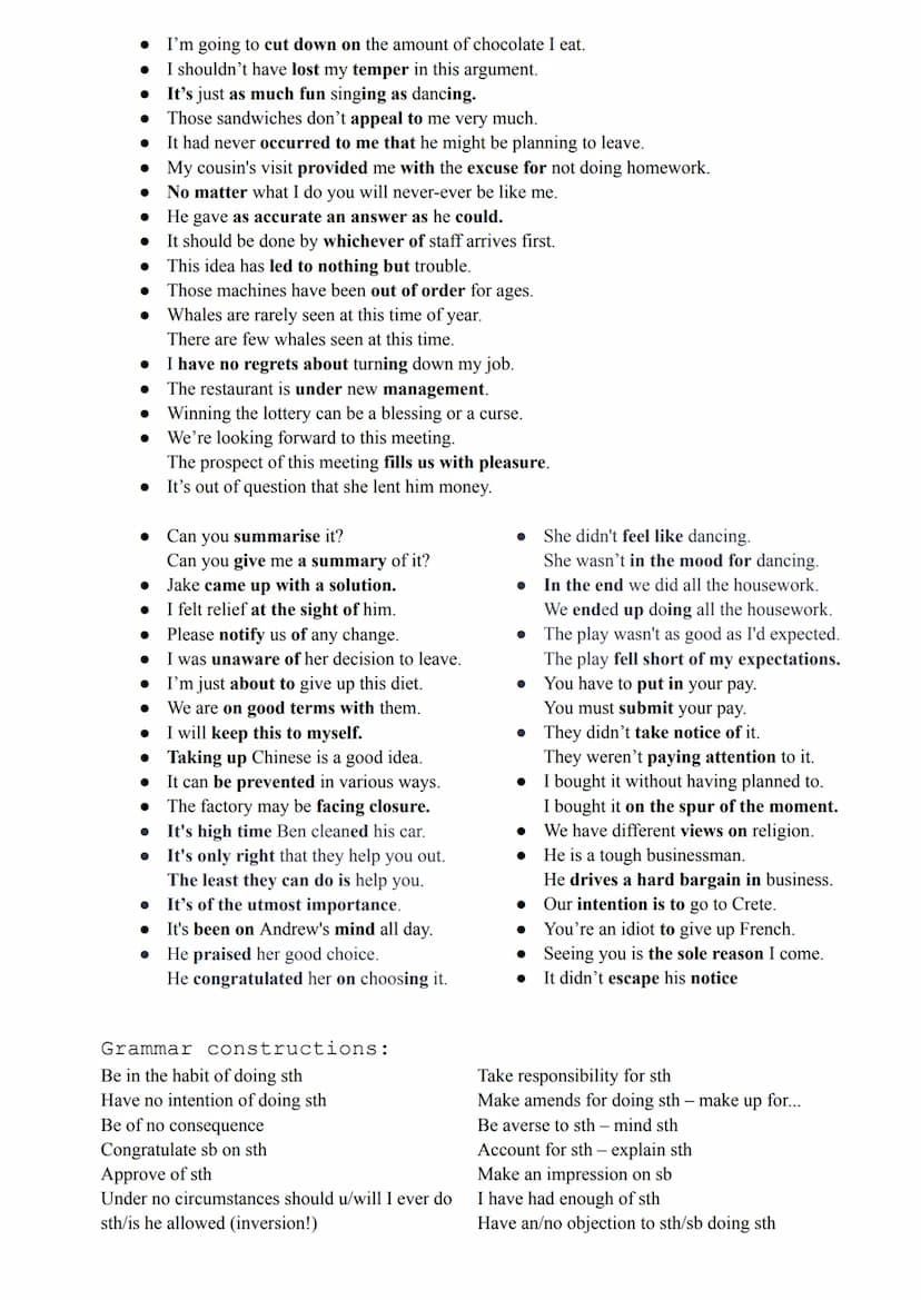 Use of English
Phrasals:
Back up - make a copy/give support
Do away with - get rid of
Do up - repair
Use up - use all supply
Wear out - use 