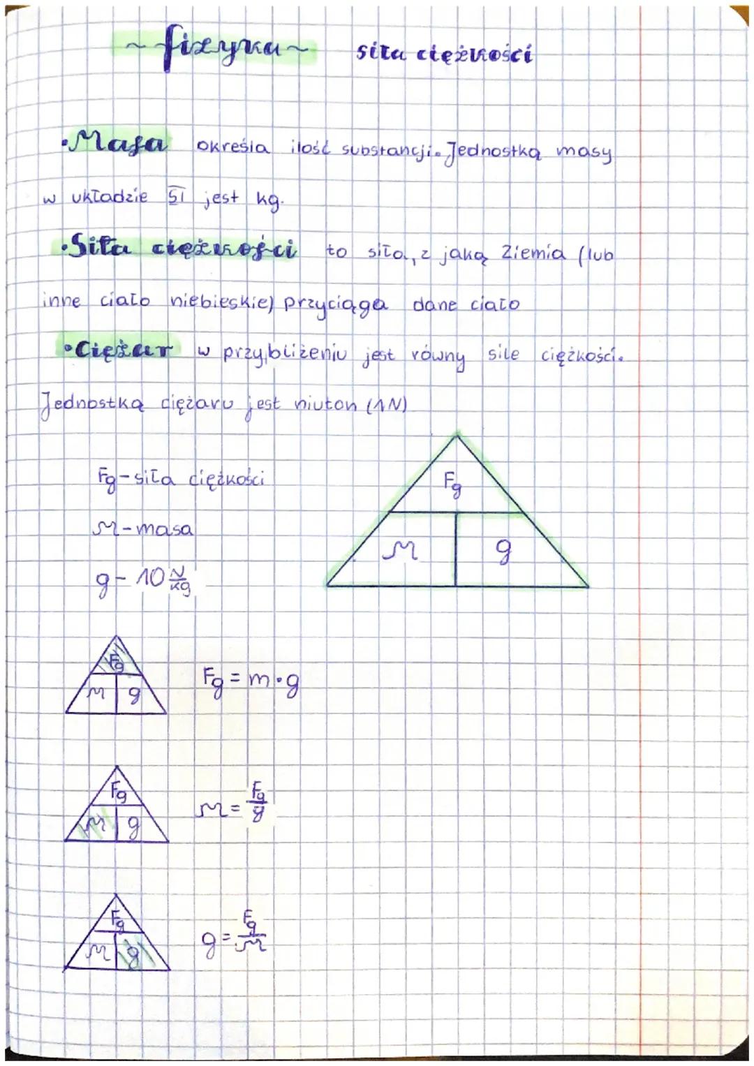 fixeyman
•Masa okresia ilość substancji. Jednostka masy
w układzie 51 jest kg.
Sita ciężności
Fo-sita ciędkości
M-masa
9-1029
Mg
inne ciało 
