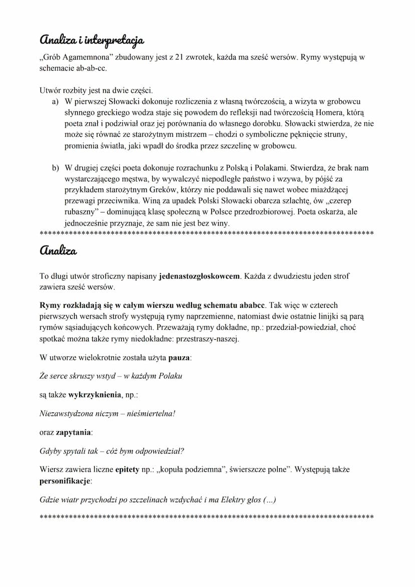 Juliusz Słowacki
Geneza utworu
Wiersz powstał w 1839 roku, a drukiem ukazał się rok później w Paryżu. Inspiracją do napisania
,,Grobu Agamem