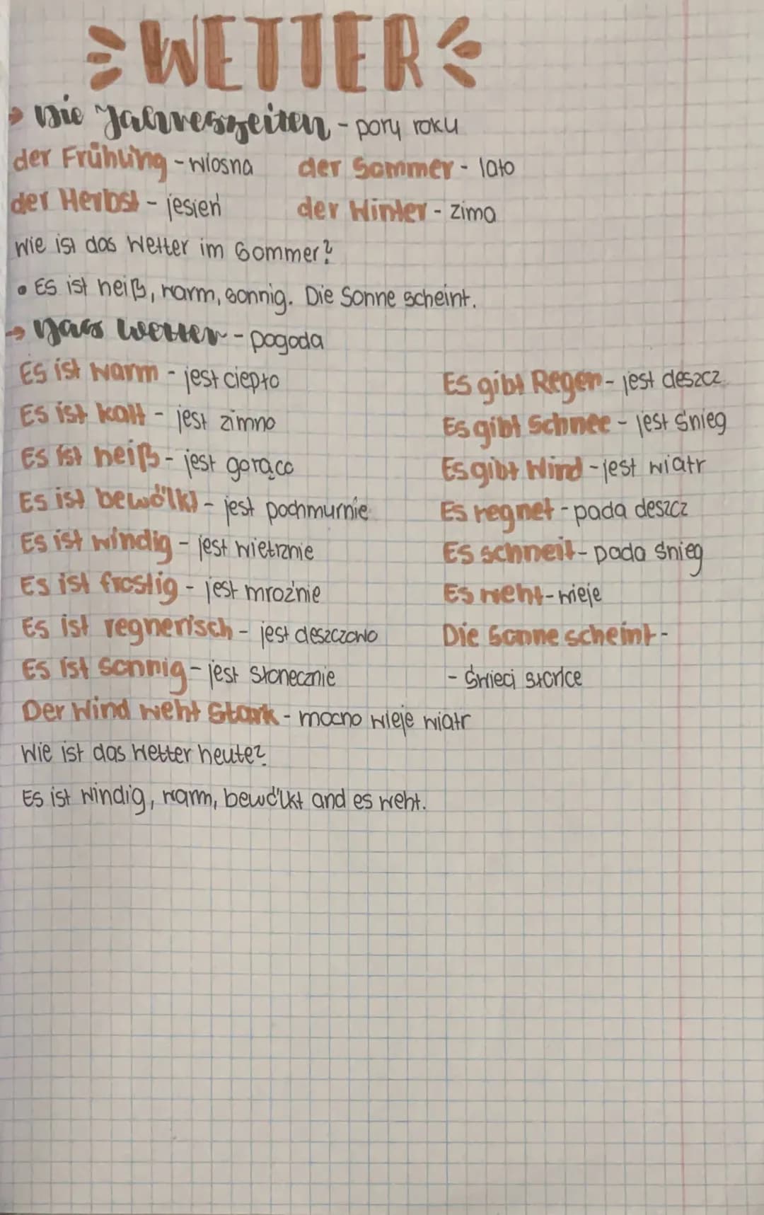 Pogoda po niemiecku – Słówka, Quiz i Opis