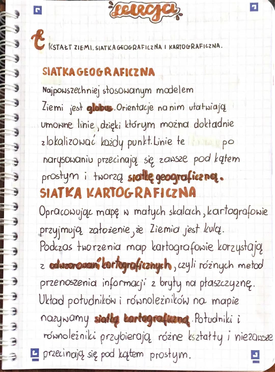 Siatka geograficzna i kartograficzna - różnice, mapa Polski i kształt Ziemi