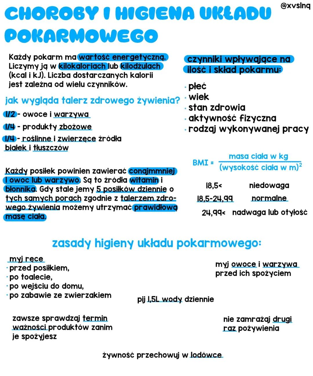 Choroby i higiena układu pokarmowego 