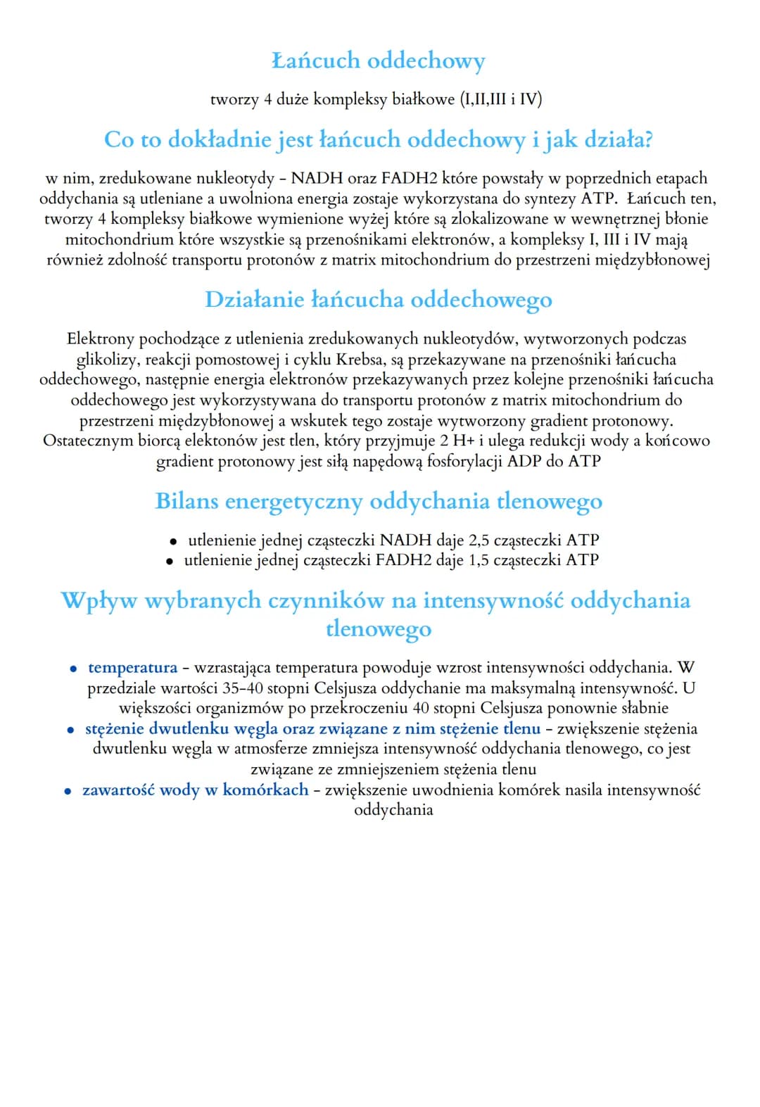 Oddychanie
komórkowe,
oddychanie tlenowe
Pojęcie
Oddychanie komórkowe jest podstawowym procesem dostarczającym komórkom energii.
Przebieg od