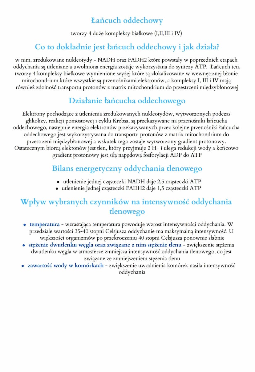 Oddychanie
komórkowe,
oddychanie tlenowe
Pojęcie
Oddychanie komórkowe jest podstawowym procesem dostarczającym komórkom energii.
Przebieg od