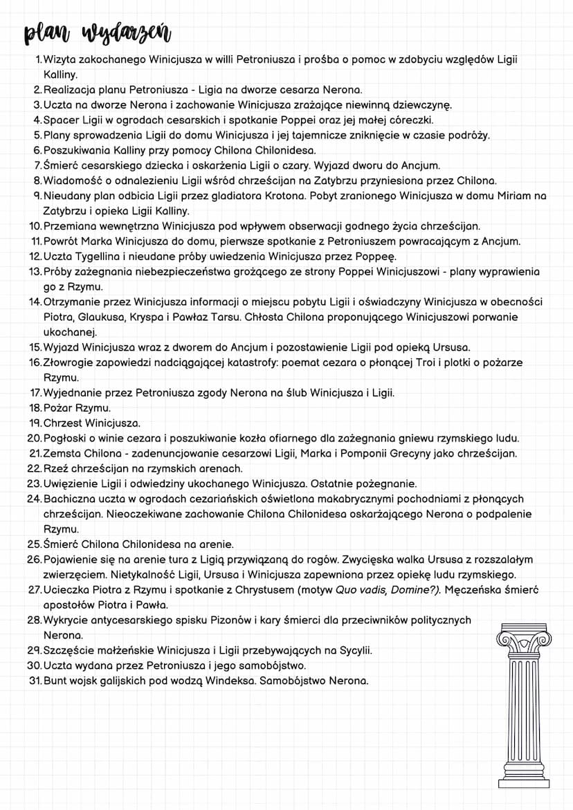 Quo Vadis
HENRYK SIENKIEWICZ
,,Quo Vadis" jest powieścią historyczną. Tytuł pochodzi od pytania ,,Quo Vadis, Domine?..." (Dokąd
idziesz, Pan
