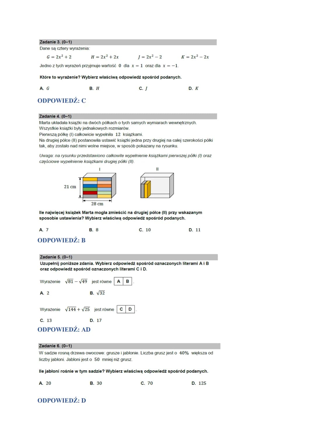 Odpowiedzi do zadań zamieszczonych w arkuszu
egzaminu ósmoklasisty z matematyki
24 MAJA 2023
opracowane przez ekspertów Nowej Ery
UWAGA:
W z