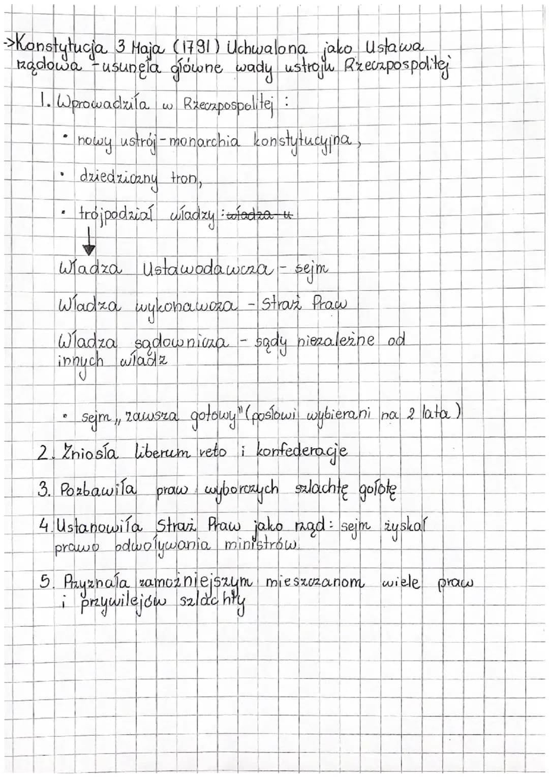 historia
Konstytucja 3 raja
↳ Rzeczpospolita po 1 rozbiorze.
① stronnictwo królewskie - należeli do nich 5. August
i jego zwolennicy. Staral