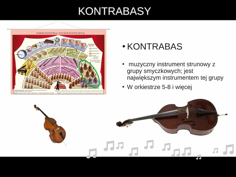 ORKIESTRA SYMFONICZNA
II E
bęben duży, werbel, talerze, trójkąt, ksylofon, gong...
skrzypce (16-30 i więcej)
fortepian
ORKIESTRA SYMFONICZNA