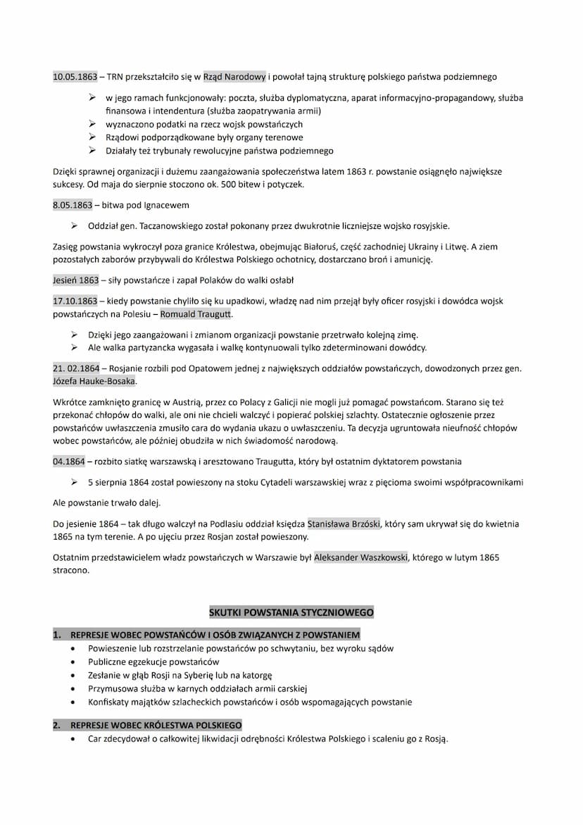 PRZYCZYNY, PRZEBIEG I SKUTKI POWSTANIA STYCZNIOWEGO
SYTUACJA PRZED POWSTANIEM
UKSZTAŁTOWAŁY SIĘ DWA STRONNICTWA POLITYCZNE:
1. ,,BIAŁYCH"
2.