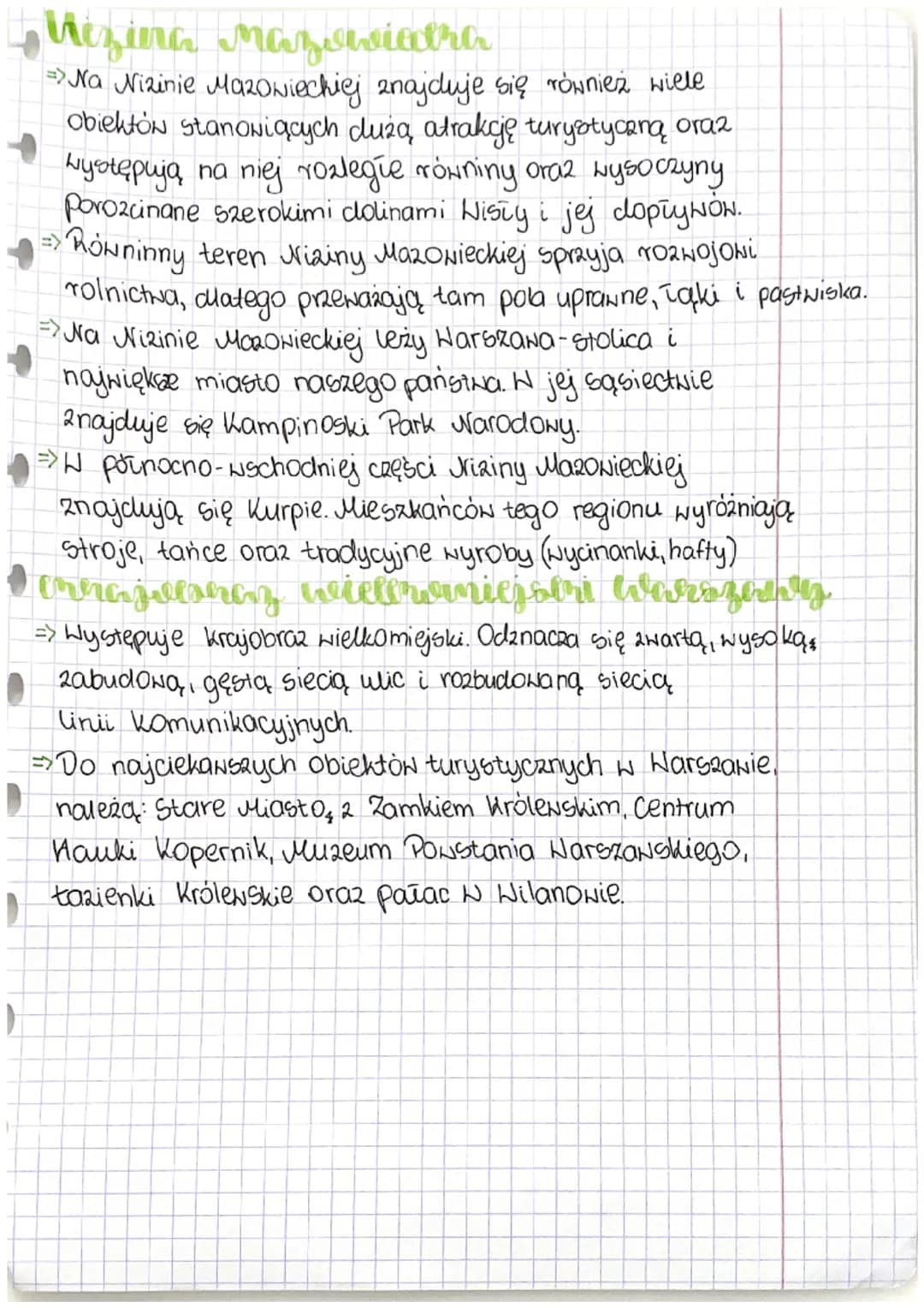 Geografia
clementy errajobrazn
→ ukształtowanie powierzchni (np. rowniny, góry)
Skały budujące podłoże (np.granit, piasek)
=> wody powierzch