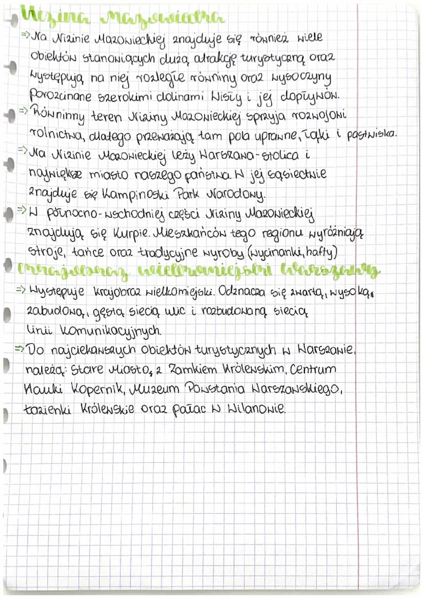 Geografia
clementy errajobrazn
→ ukształtowanie powierzchni (np. rowniny, góry)
Skały budujące podłoże (np.granit, piasek)
=> wody powierzch