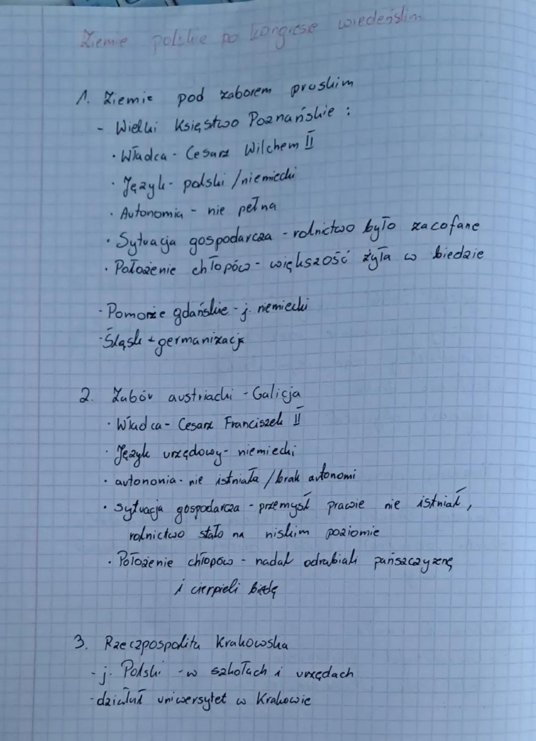 Ziemie polskie pa kongresie wiedeńslim

1. Ziemie pod zaborem proshim
Wielki księstwo Poznańskie:
•Władca - Cesarz Wilchem II
Język polshi/n