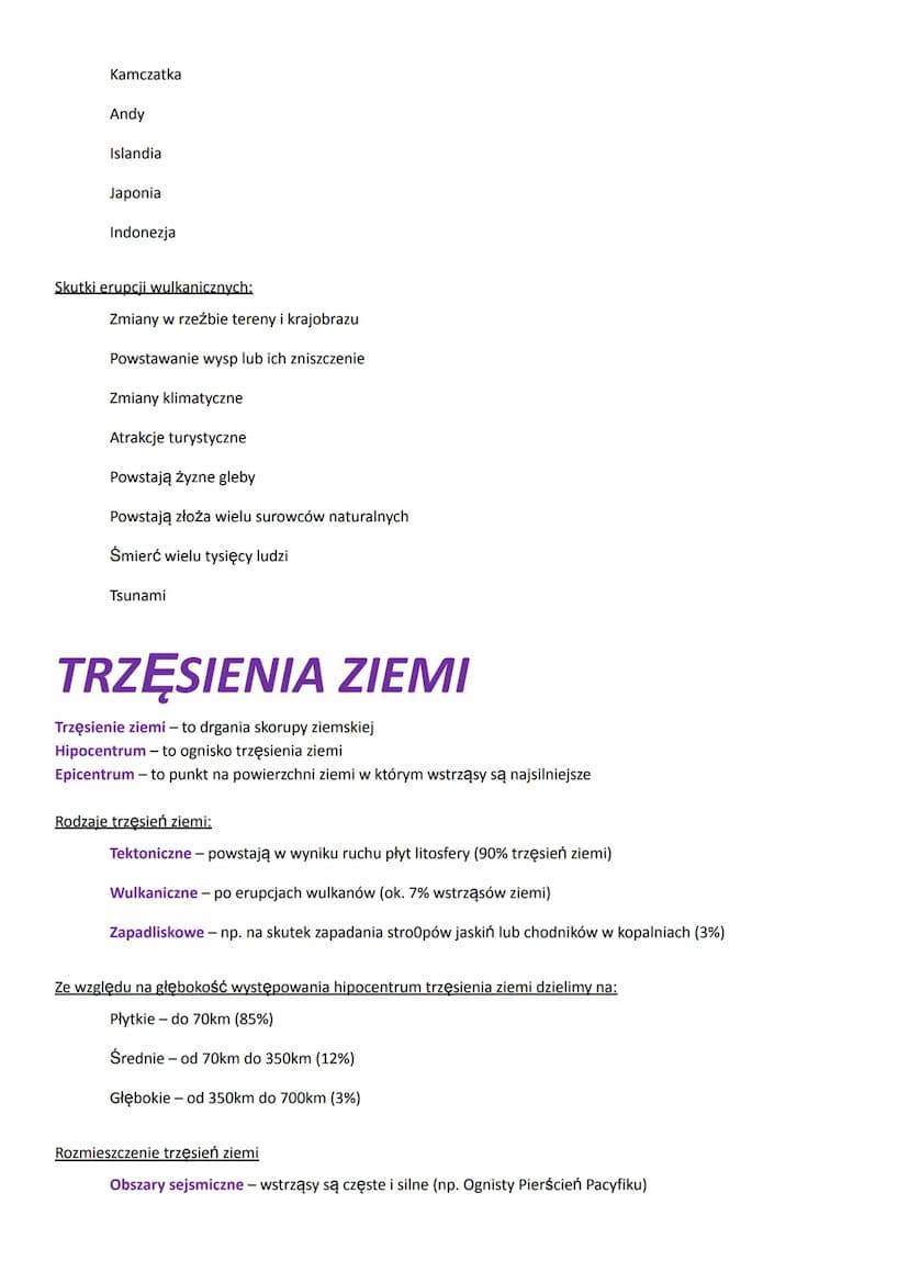 TEKTONIKA PŁYT
Litosfera dzieli się na 7 dużych i kilkanaście mniejszych płyt, które nieustannie się przemieszczają po astrosferze.
Wyróżnia