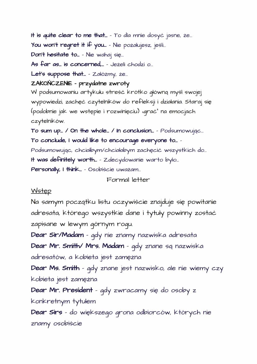 Opinion essay
WSTĘP - przydatne zwroty
Przedstawienie tezy:
It is a popular belief that... - Powszechnie wierzy się, że….…..
It is thought t