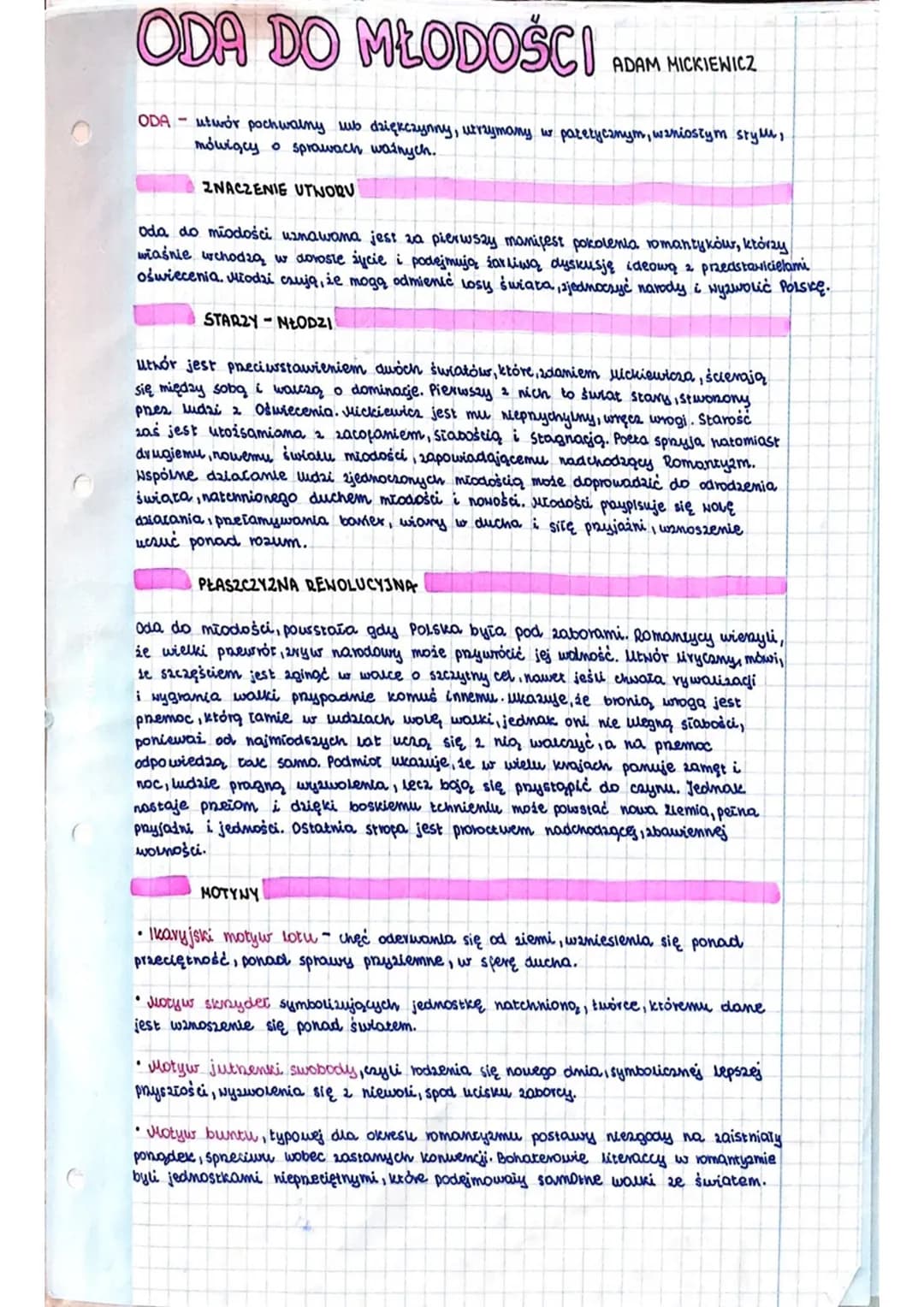 ODA DO MŁODOŚCI
ODA utwór pochwalny ub dziękczynny, wirzymony w pazetycznym, waniostym styl,
mówigey o sprawach wasnych.
ZNACZENIE UTNORU
AD