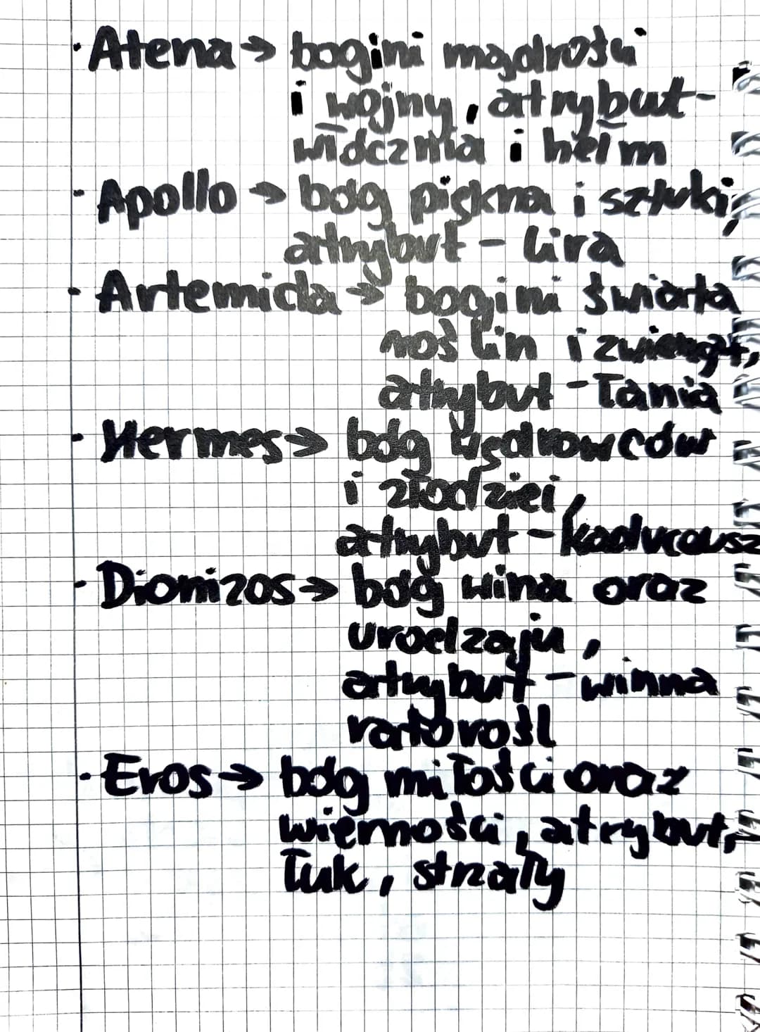 5
IFI
S
S
→
B
Bogowie greccy
Yeus bdg nieba i ziemi,
atrybut - piorum
• Hera
→ bogini niebios oraz
macierzynistwa,
atrybut- granat
Hades bóg