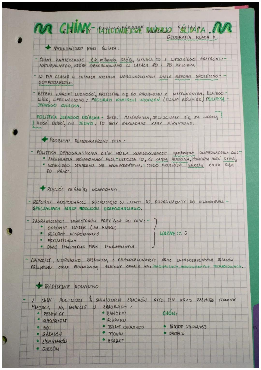 ~ CHIMY-PATENTERS AND SUTATA M
GEOGRAFIA KLASA 8
NAJLUDNIEJSZY KRAJ ŚWIATA:
CHINY ZAMIESZKUJE 1,4 miliarda OSÓB, WYNIKA TO Z WYSOKIEGO PRZYR