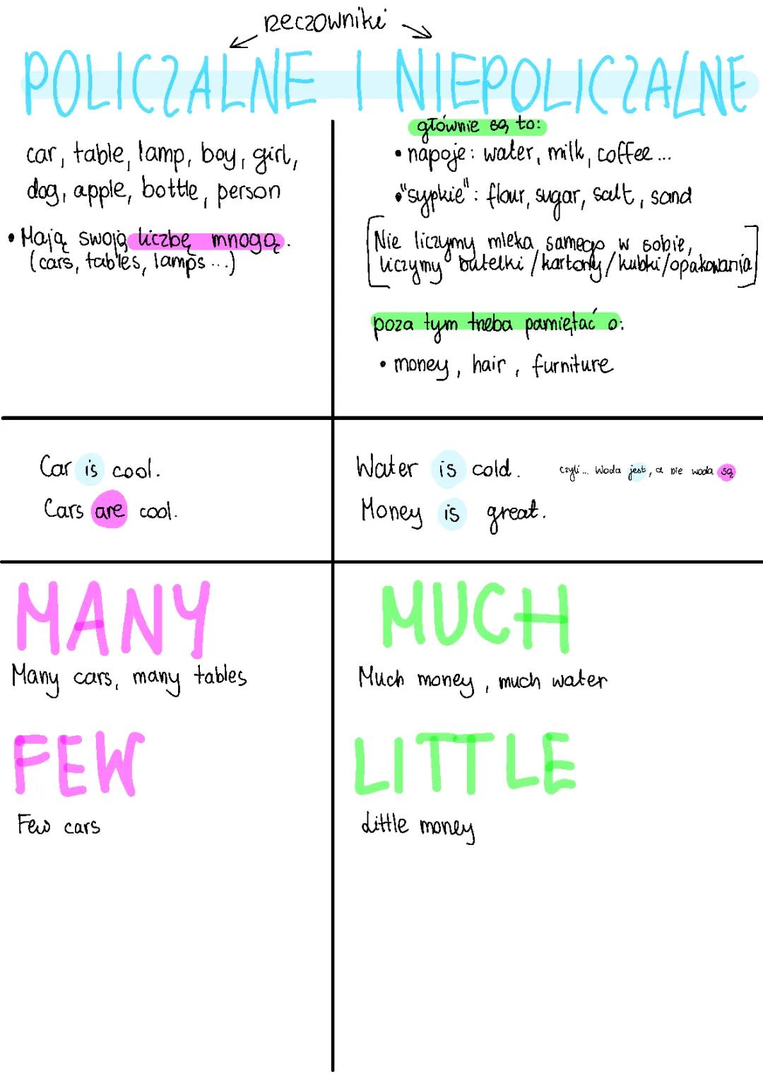 Countable and uncountable nouns 
