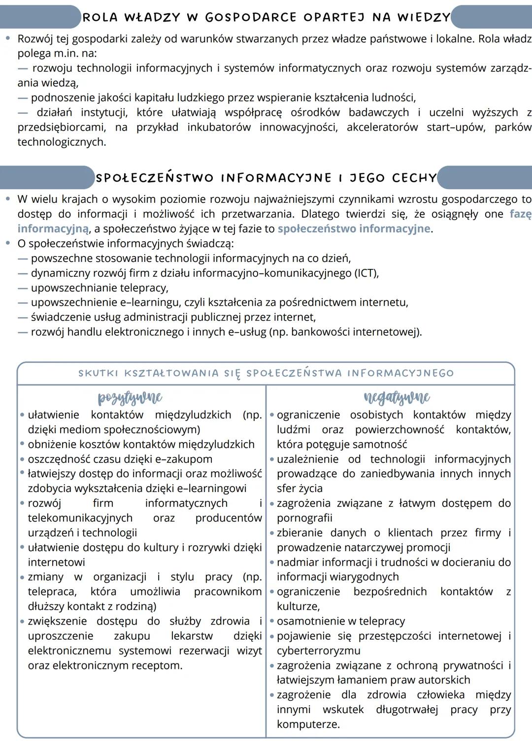 --- OCR Start ---
gospodarka oparta na wiedzy
społeczeństwo informacyjne
CZYM JEST GOSPODARKA OPARTA NA WIEDZY?
• Gospodarka oparta na wiedz