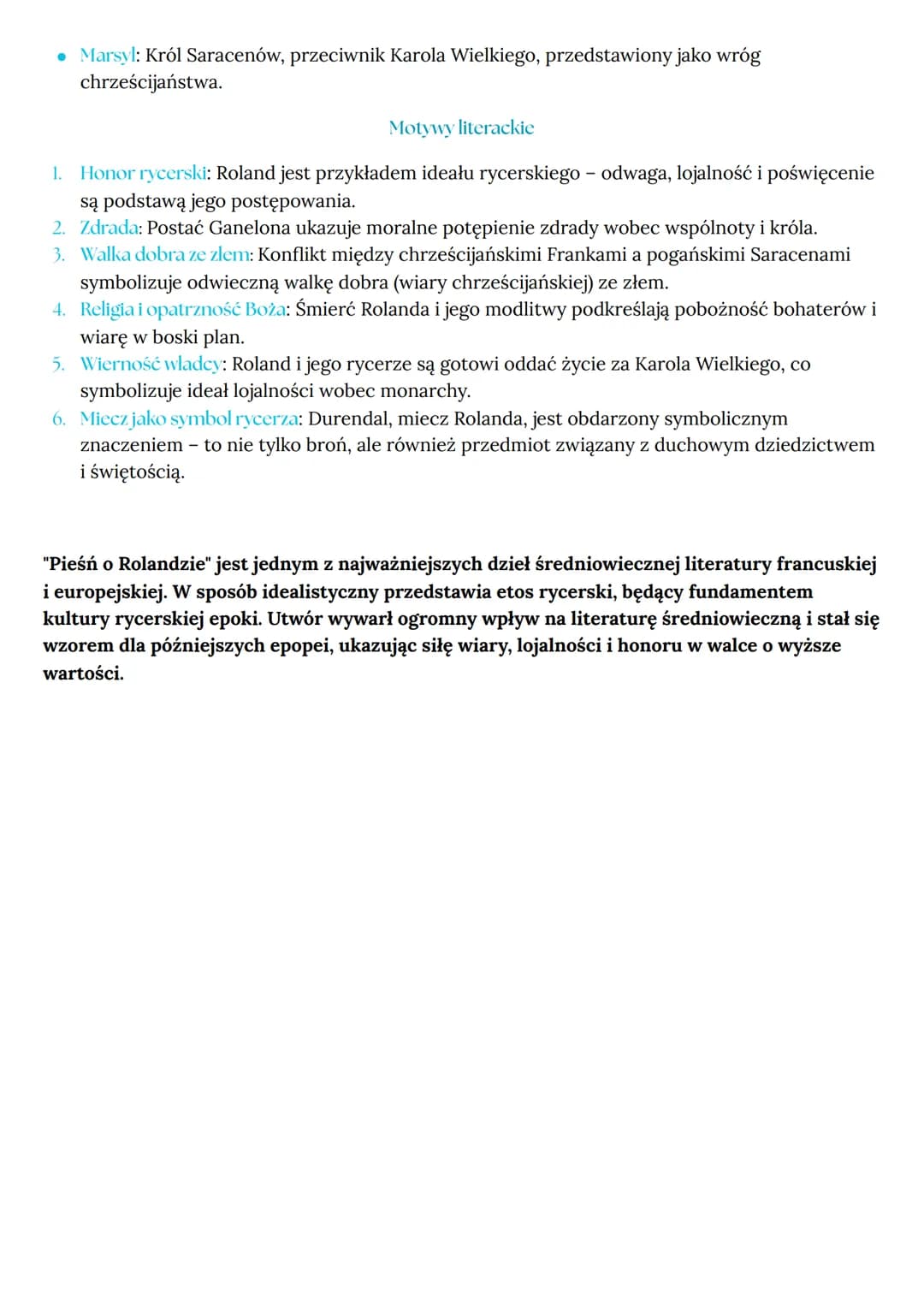 DHESHQ ROLANDAD
Informacje ogólne
• Rodzaj literacki: Epika.
⚫ Gatunek literacki: Epopeja rycerska (chanson de geste, czyli „pieśń o czynie"