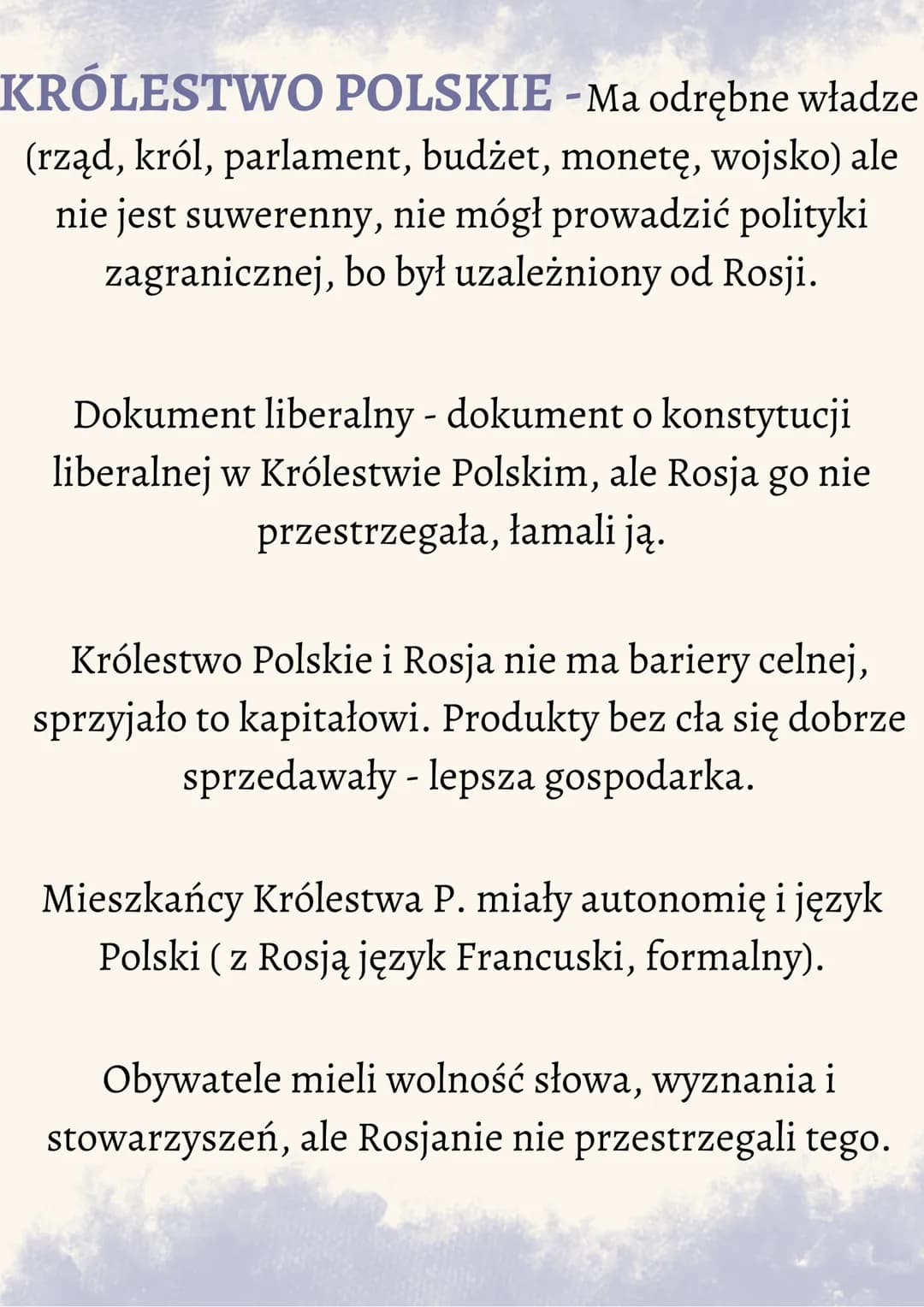 SYSTEM WIEDEŃSKI NA ZIEMIACH
POLSKICH
1815r. - Kongres Wiedeński, zmiany w
podziale ziem Polskich:
82% - Królestwo Polskie (pod władzą Rosji